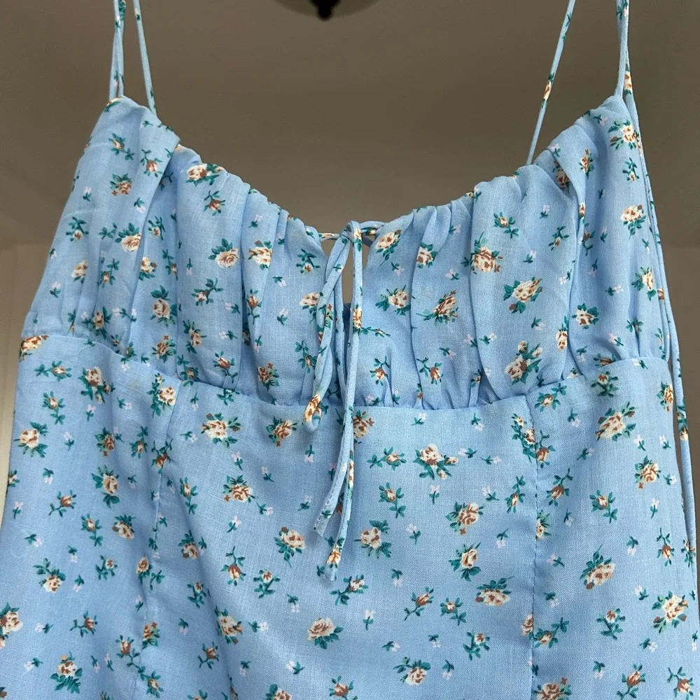 Floral Blue Princess Polly Sundress - Picture 2 of 4